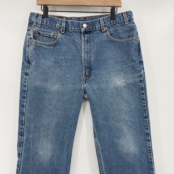 Levis 517 Jeans Men 36x31 Blue Bootcut Denim Medium Wash Mid Rise Cowboy Ranch - Picture 2 of 16